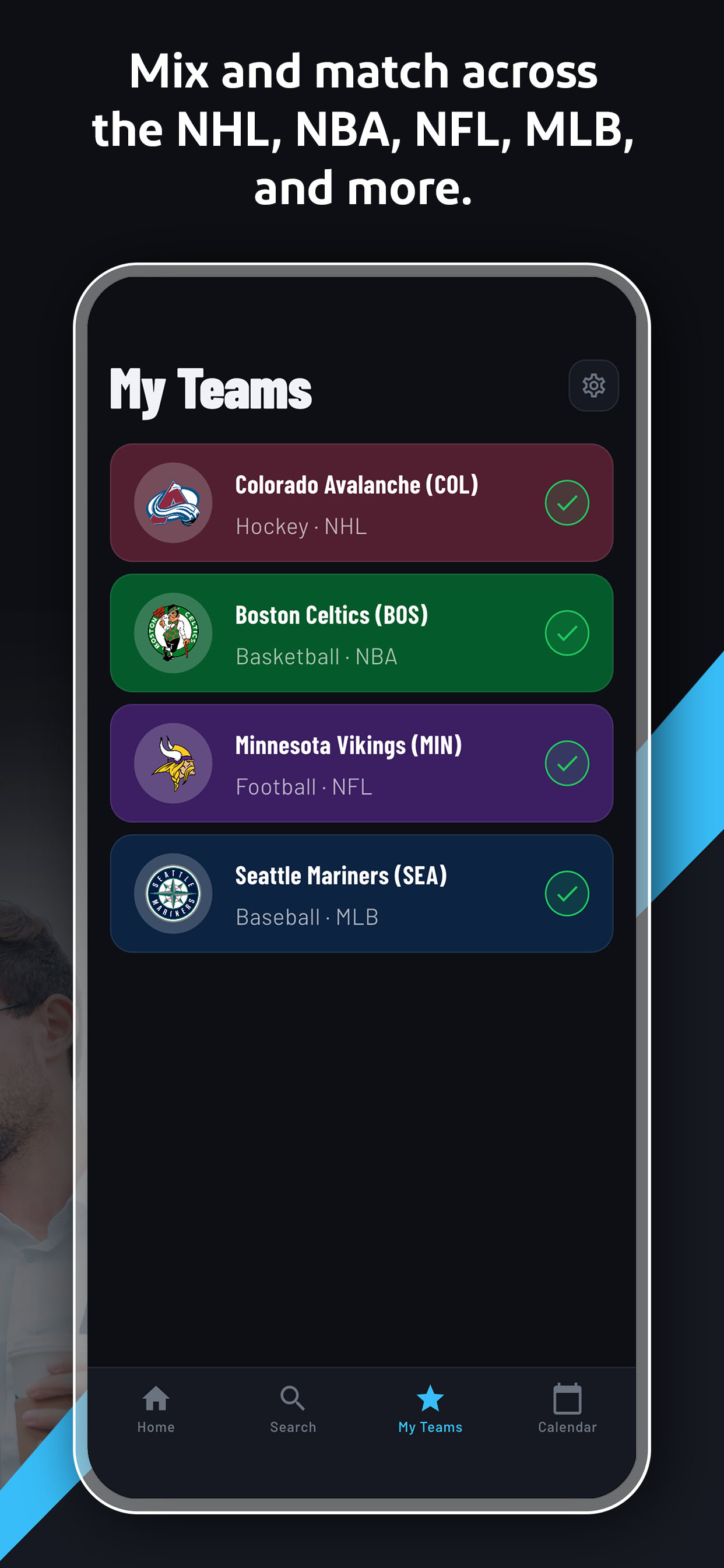 My Teams screen